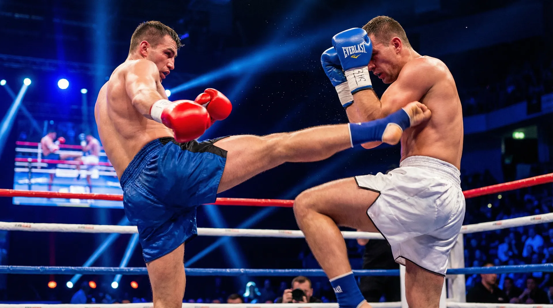 黑料大赛 羽量级比赛高速踢击对攻